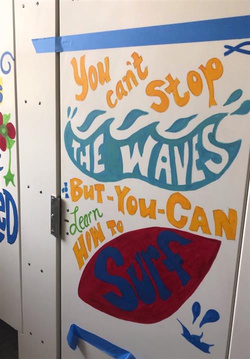 inspiration message on door 